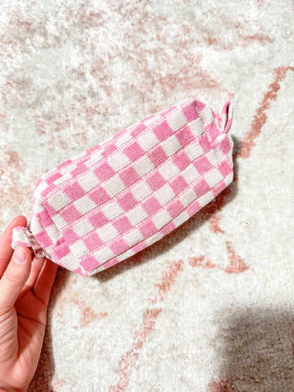 Pink checkered bag
