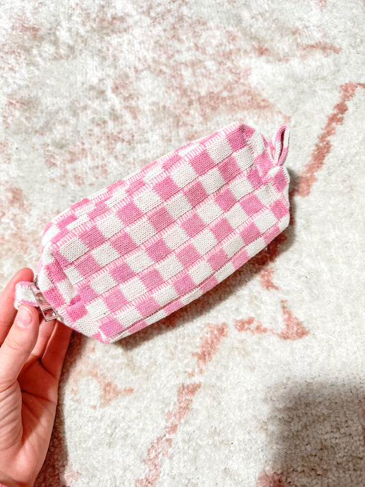 Pink checkered bag