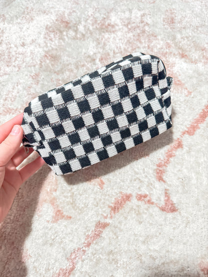 Black checkered bag