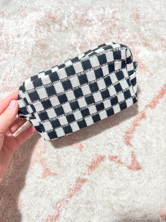 Black checkered bag